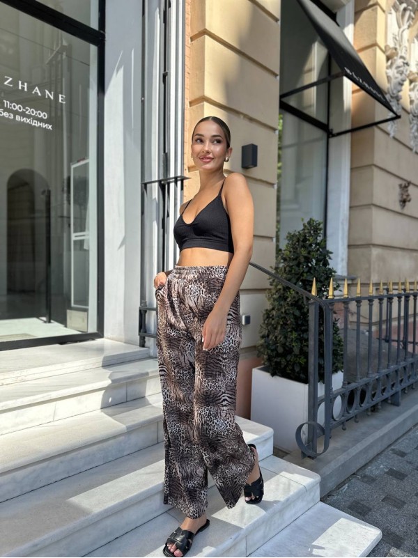 Стильні штани леопардового кольору 28646 ISt