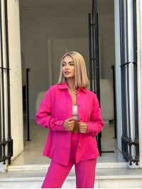 Прогулянковий, мусліновий костюм двійка, малинового кольору 28671