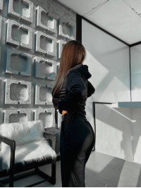 Спортивний велюровий костюм чорного кольору 28727