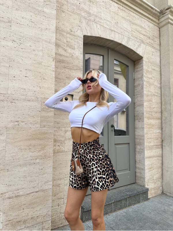 Стильні шорти у леопардовому кольорі 28832