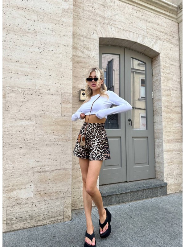 Стильні шорти у леопардовому кольорі 28832