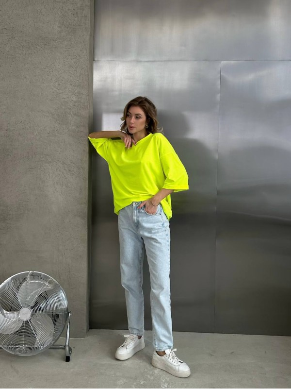 Базова, яскрава футболка жовтого кольору 28837