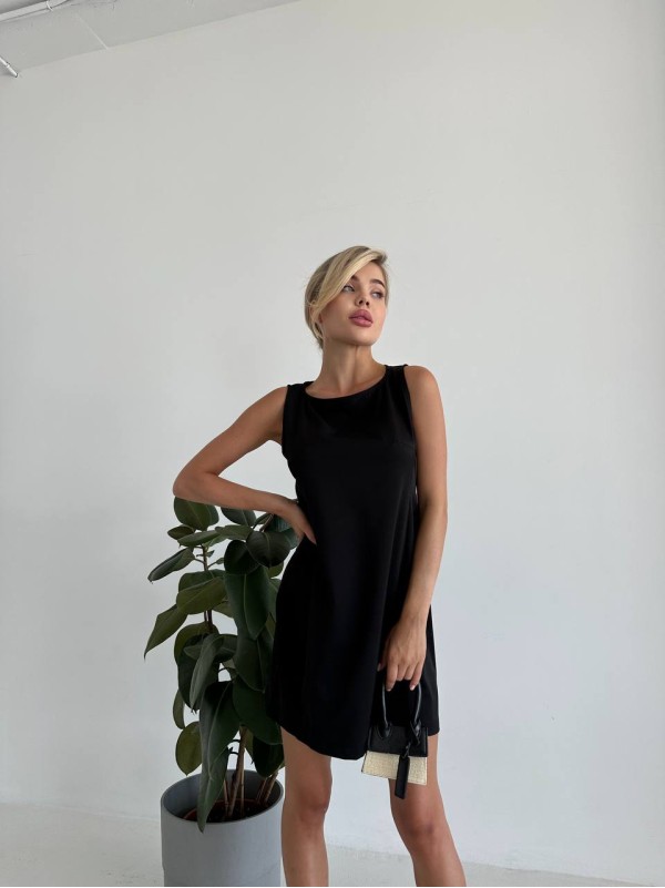 Гарна базова сукня чорного кольору 28858