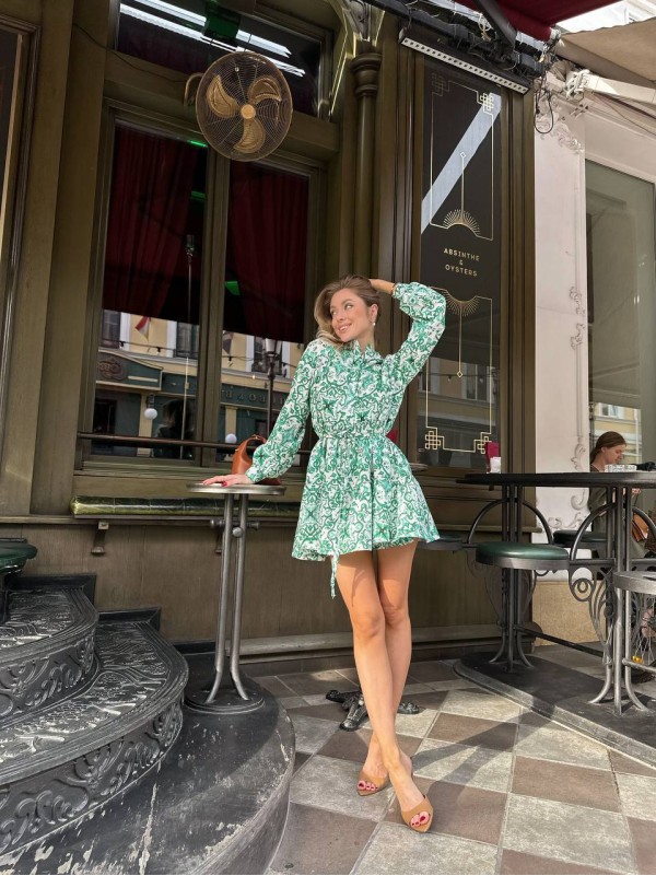 Витончена легка сукня зеленого кольору 28871