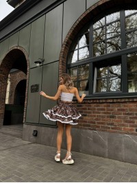 Неймовірно повітряна спідниця леопардового кольору 28879