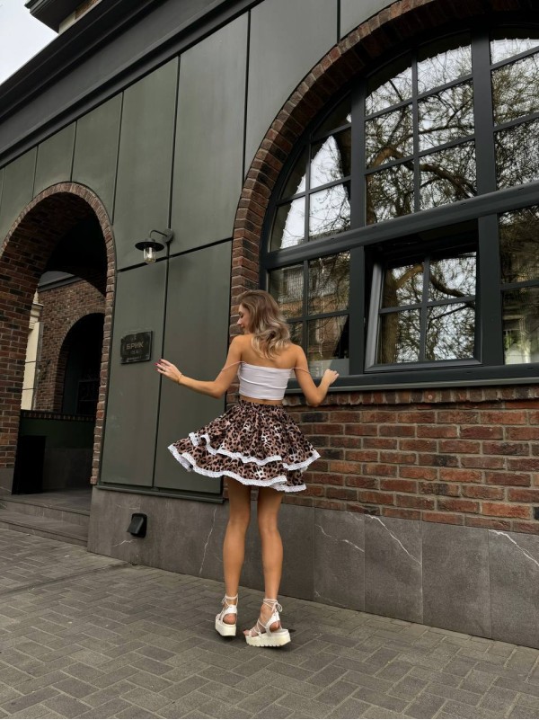 Неймовірно повітряна спідниця леопардового кольору 28879
