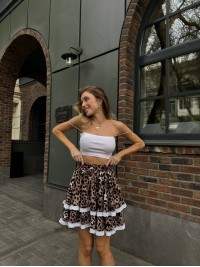 Неймовірно повітряна спідниця леопардового кольору 28879