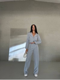 Стильний класичний костюм сiрого кольору 29009