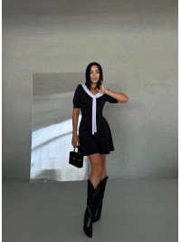 Сукня міні чорного кольору 29066