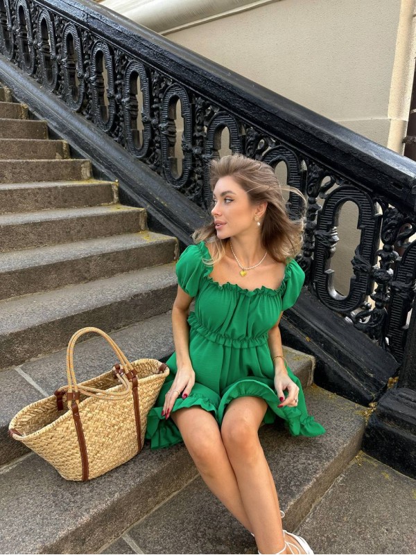 Сукня міні зеленого кольору 29081