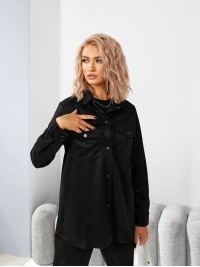 Жіночий прогулянковий костюм чорного кольору 29117