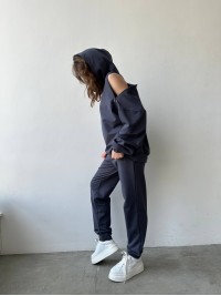 Жіночий повсякденний костюм сірого кольору 29270