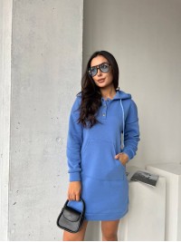 Сукня-туніка на флісі синього кольору 29373