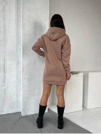 Сукня-туніка на флісі кавового кольору 29376