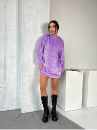 Махрова сукня-туніка лавандового кольору 29380