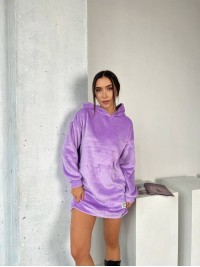 Махрова сукня-туніка лавандового кольору 29380