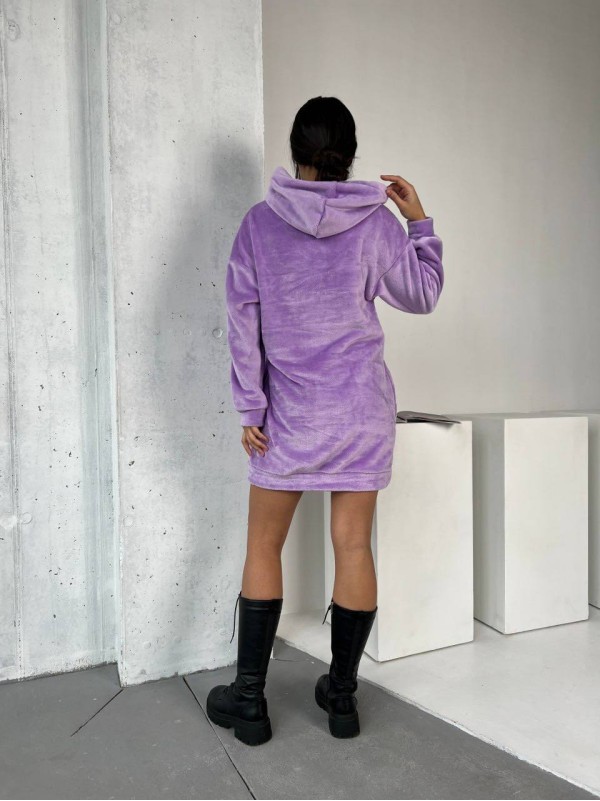 Махрова сукня-туніка лавандового кольору 29380