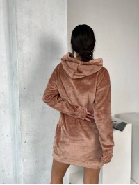 Махрова сукня-туніка кавового кольору 29383