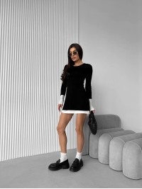 Жіноча ангорова сукня міні чорного кольору 29615