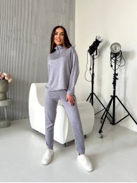 Жіночий теплий костюм із ангори сірого кольору 29622