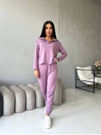 Жіночий теплий костюм із ангори пудрового кольору 29626