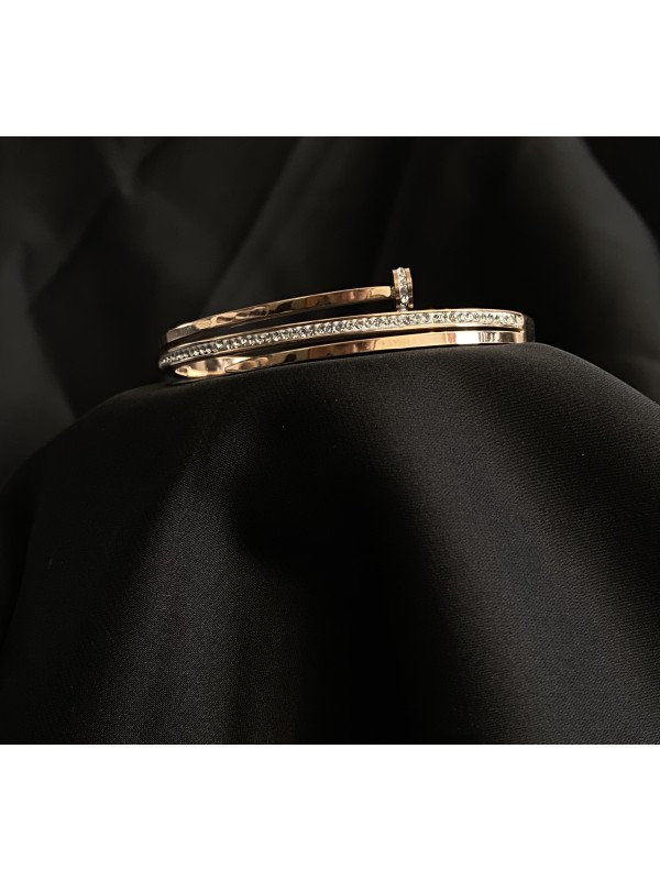 Браслет - манжет Цвях золотого кольору 33576