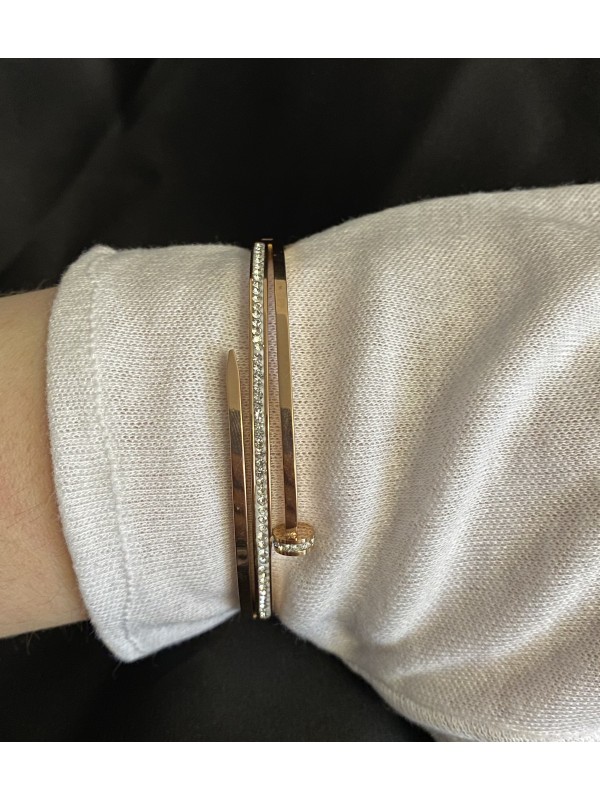 Браслет - манжет Цвях золотого кольору 33576